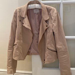 LOFT light pink motorcycle jacket